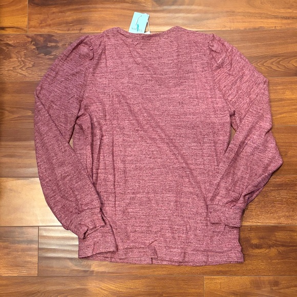 Wiholl Long Sleeve Light Burgundy Top Size X-Large NWT - Picture 7 of 7